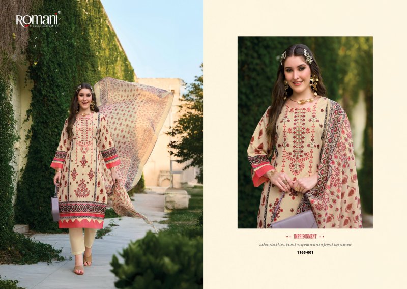 Bin Kareem Vol 7 By Romani Cotton Digital Pakistani Dress Material